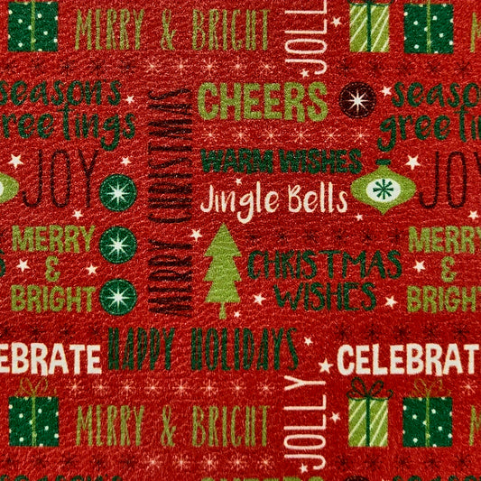 Christmas Word Art Artisan Leatherette