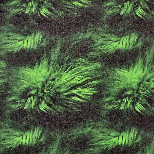 Green Fur Effect Artisan Leatherette