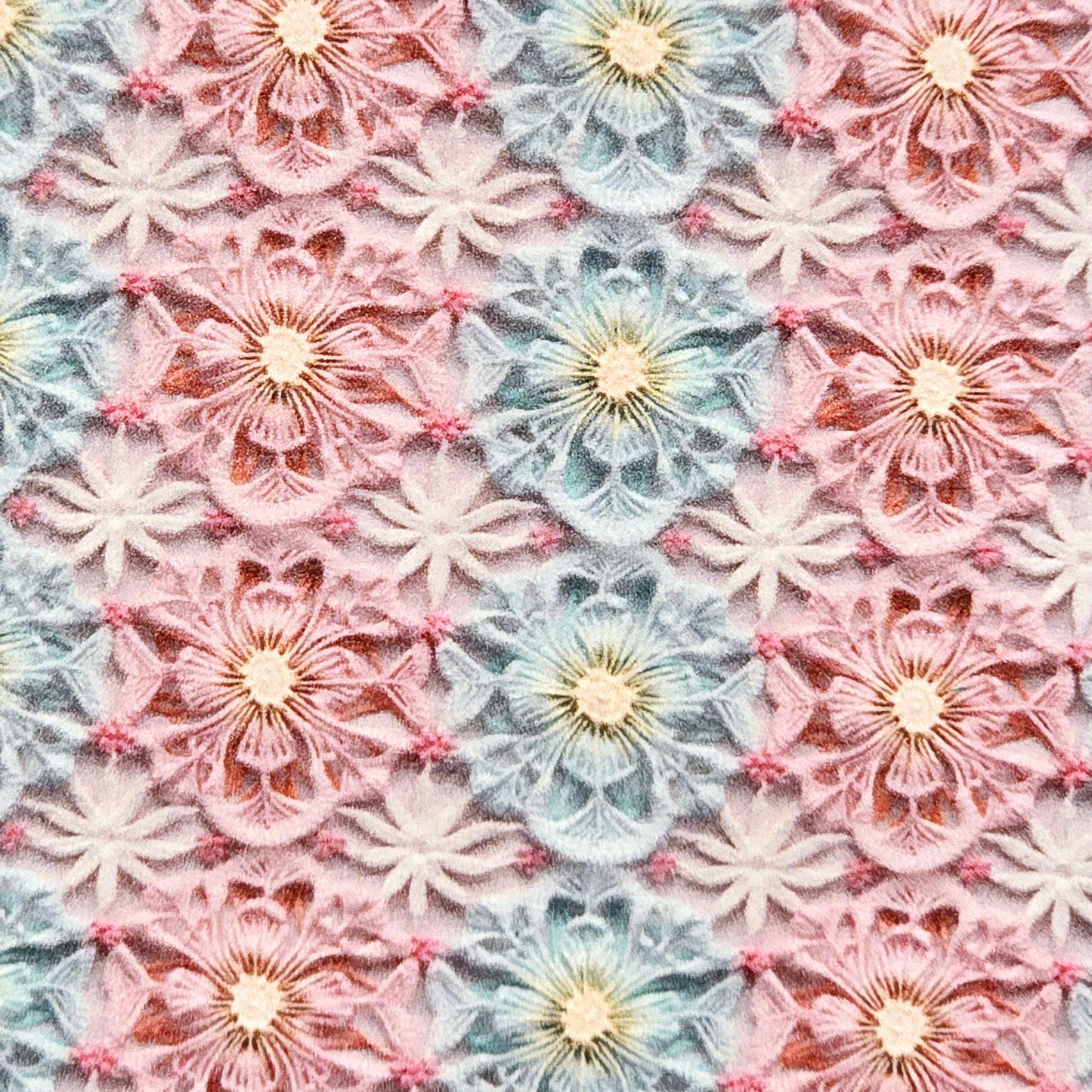 Pastel Christmas Floral Collection Style 4 Artisan Leatherette