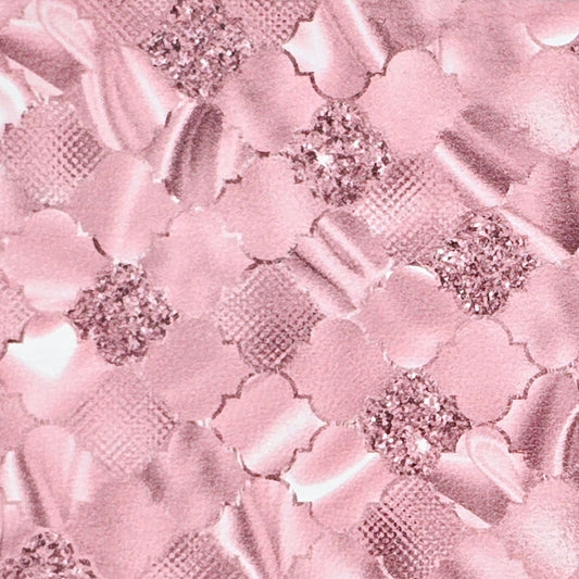 Luxury Pink Collection Ogee Mosaic Artisan Leatherette