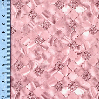 Luxury Pink Collection Ogee Mosaic Artisan Leatherette