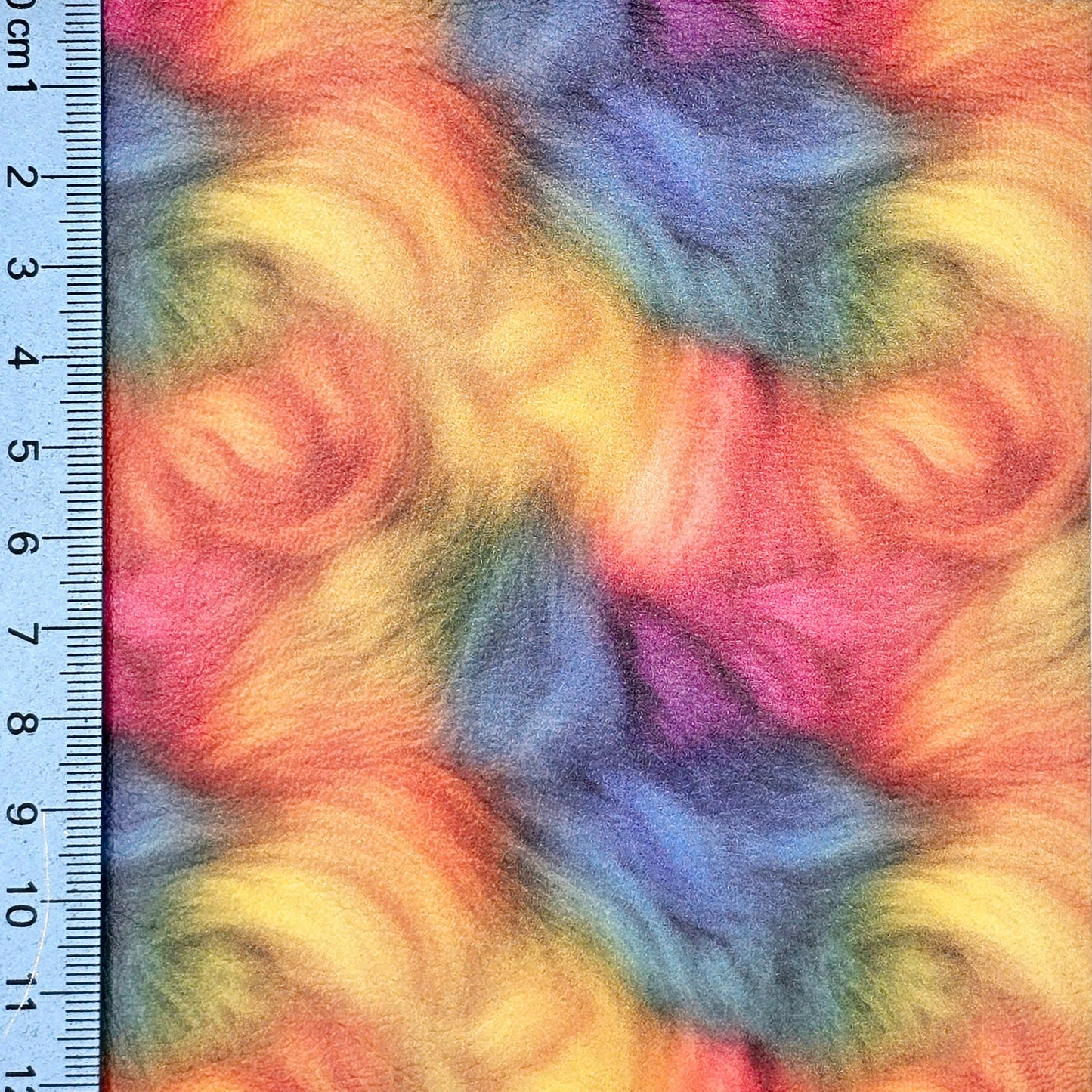 Bright Rainbow Fur Effect Artisan Leatherette