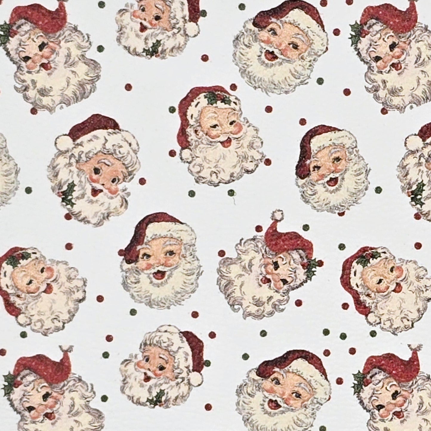 Vintage Santa on Polka Dots Artisan Leatherette