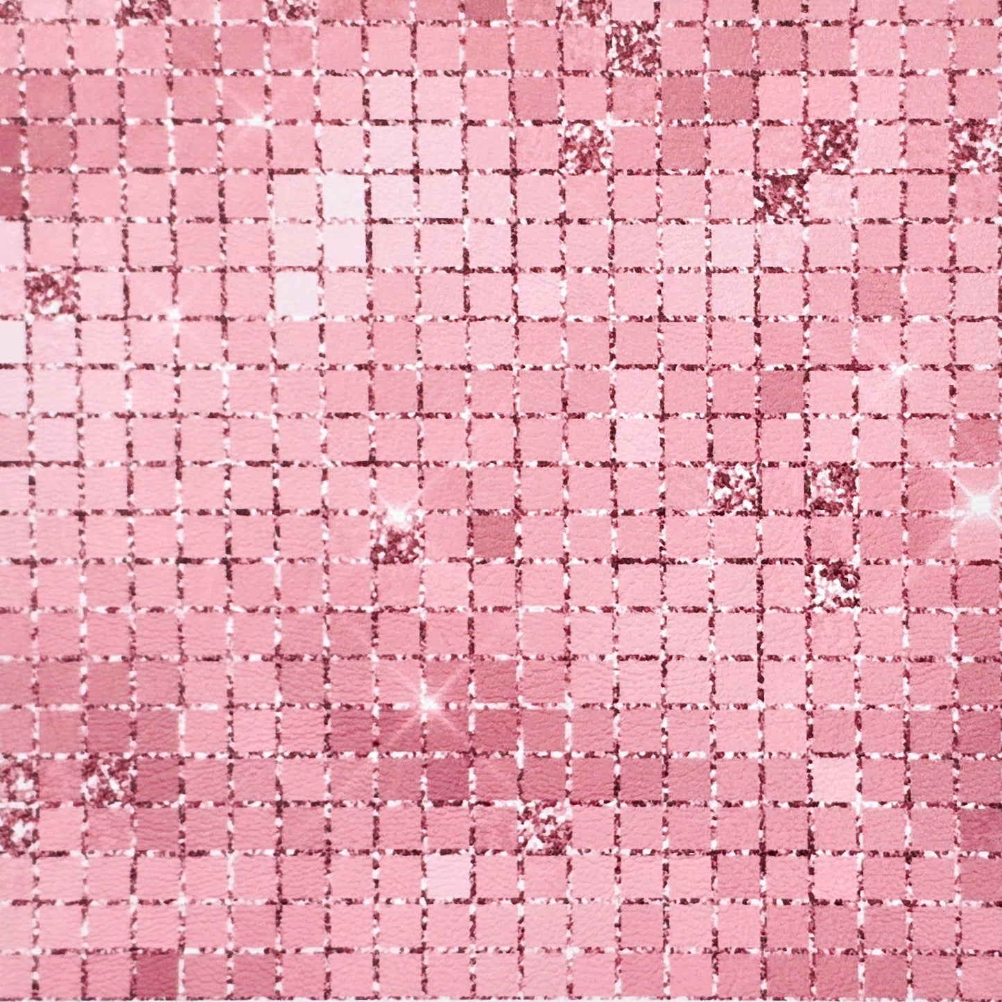 Luxury Pink Glitter Squares Artisan Leatherette