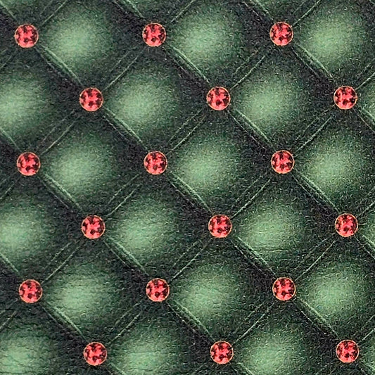 Green and Red 3D Diamonds Artisan Leatherette