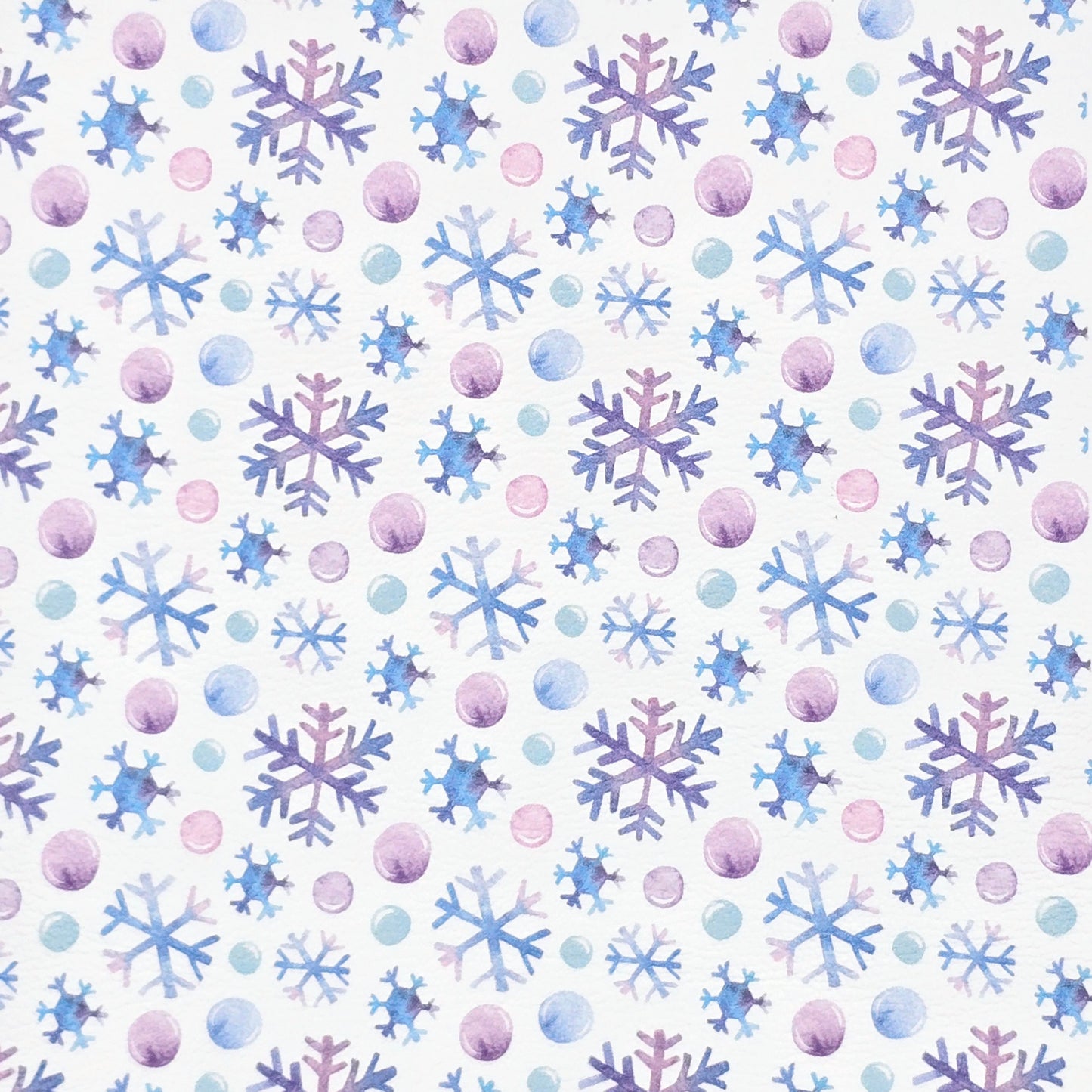 Watercolour Snow Artisan Leatherette