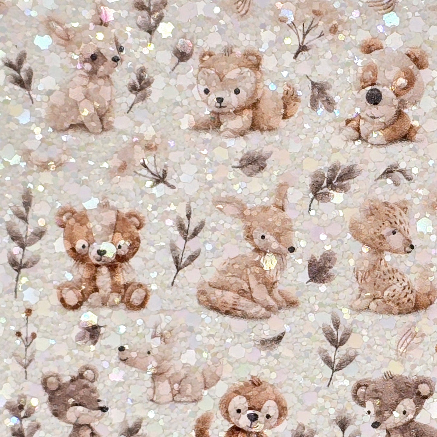 Felt Woodland Animals Chunky Glitter