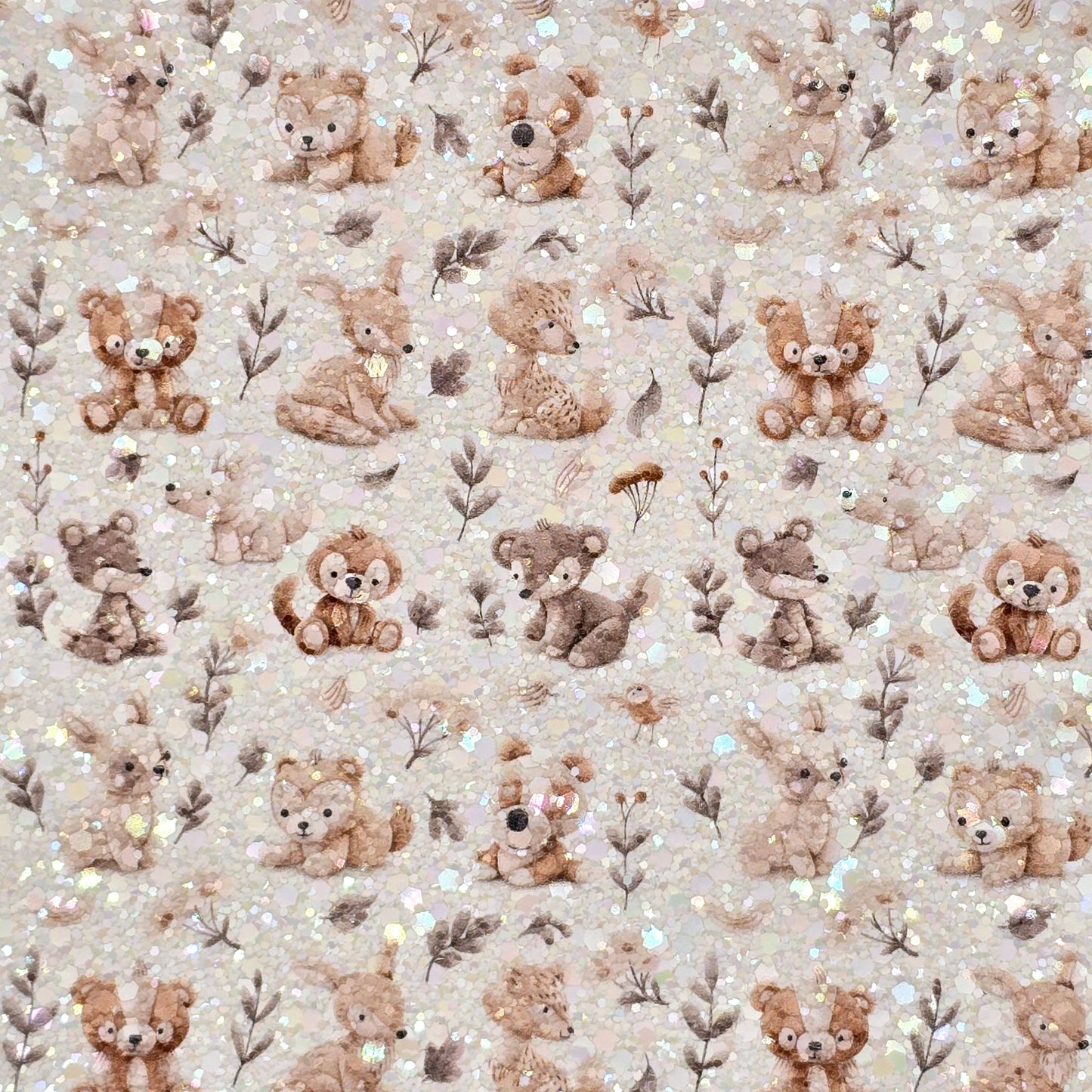 Felt Woodland Animals Chunky Glitter