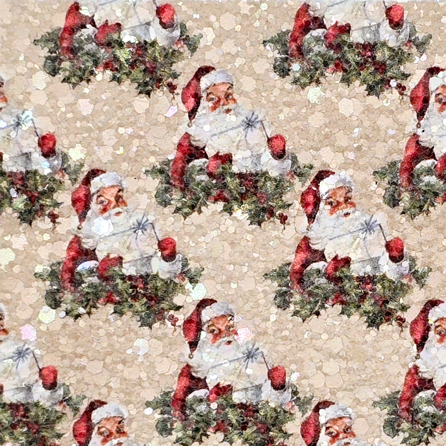 Antique Christmas Santa Chunky Glitter