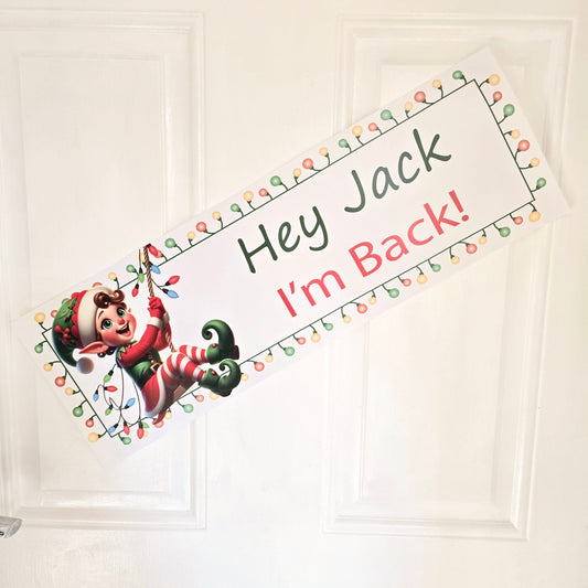 Elf Welcome Door Banner