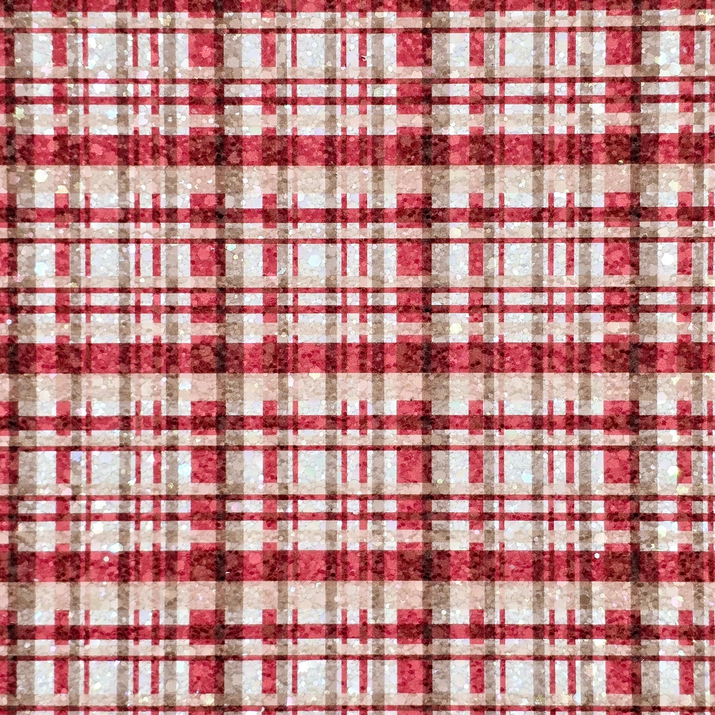 Country Christmas Plaid Chunky Glitter