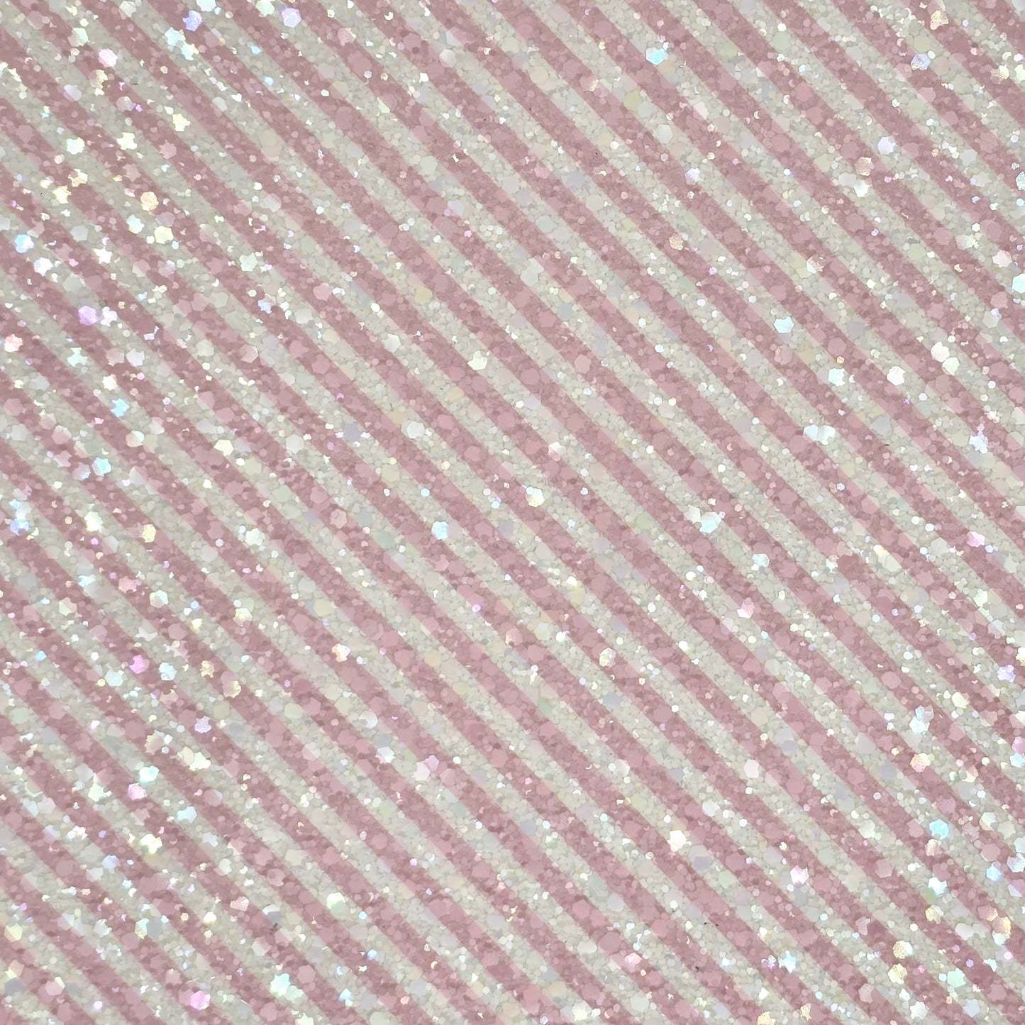 Pink Candy Stripe Chunky Glitter