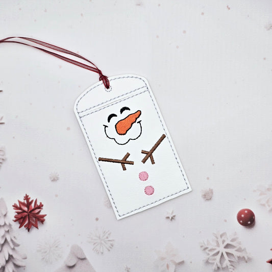 Snowman Gift Card Holder with Hanging Eyelet