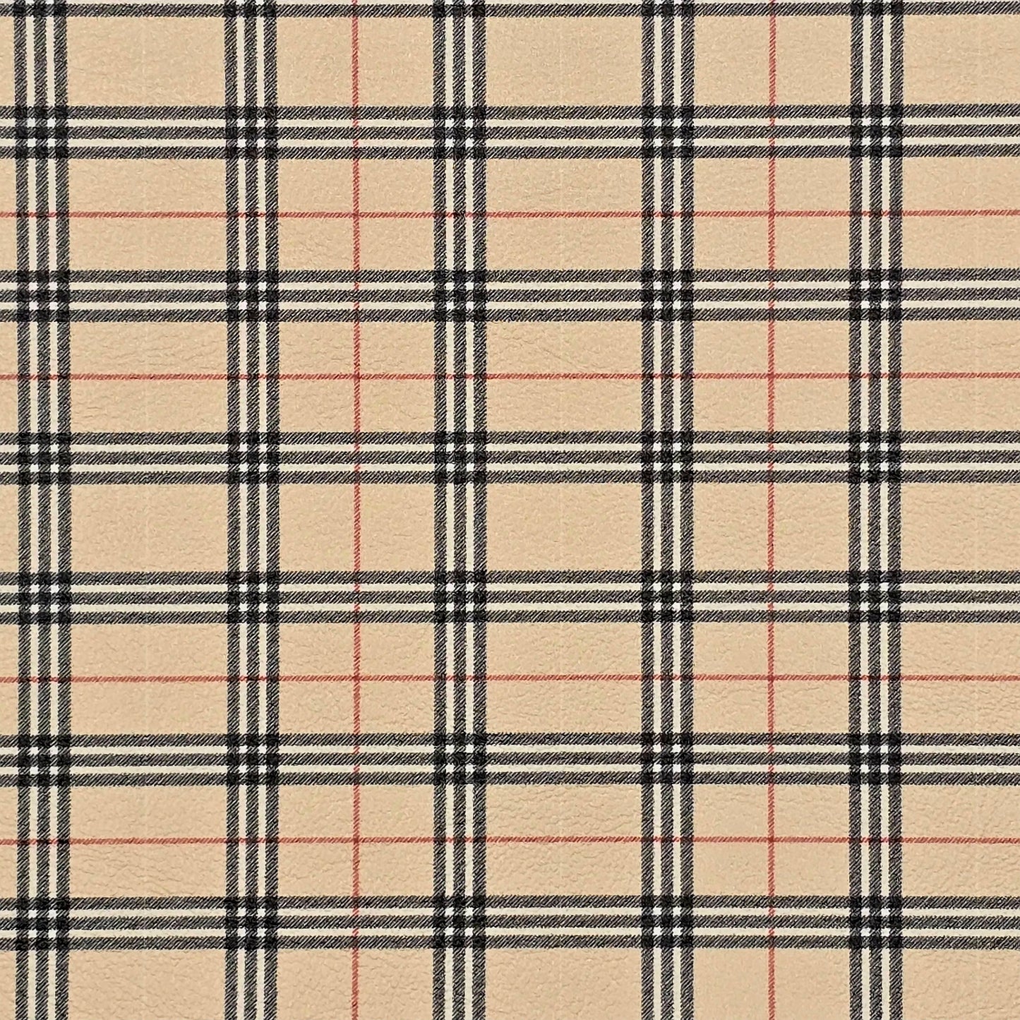 Beige Tartan Artisan Leatherette