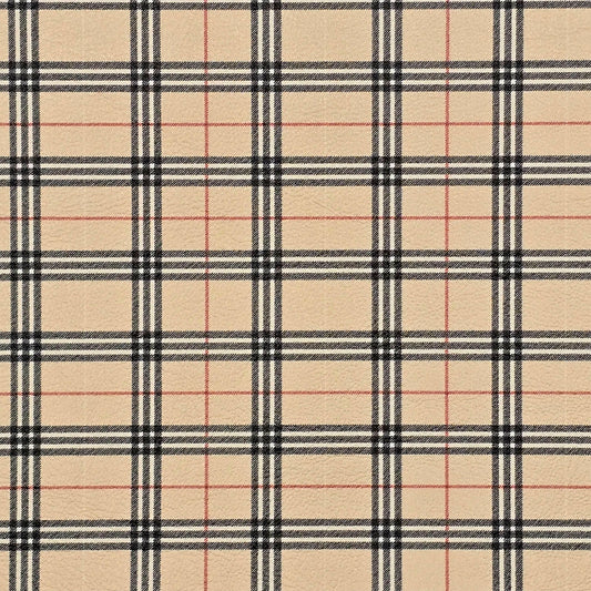 Beige Tartan Artisan Leatherette