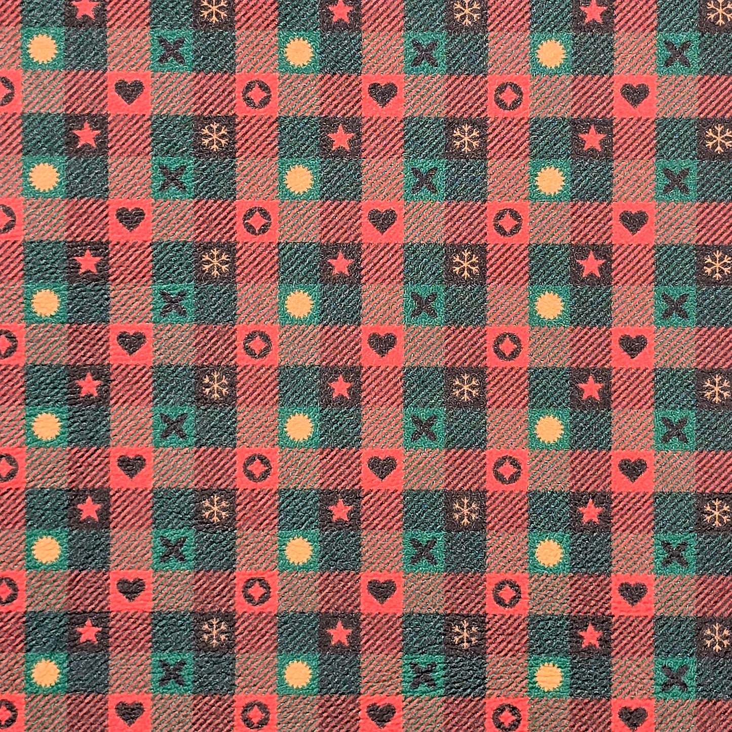 Hearts and Crosses Tartan Artisan Leatherette