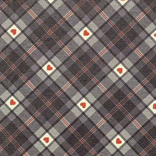 Tiny Heart Tartan Artisan Leatherette