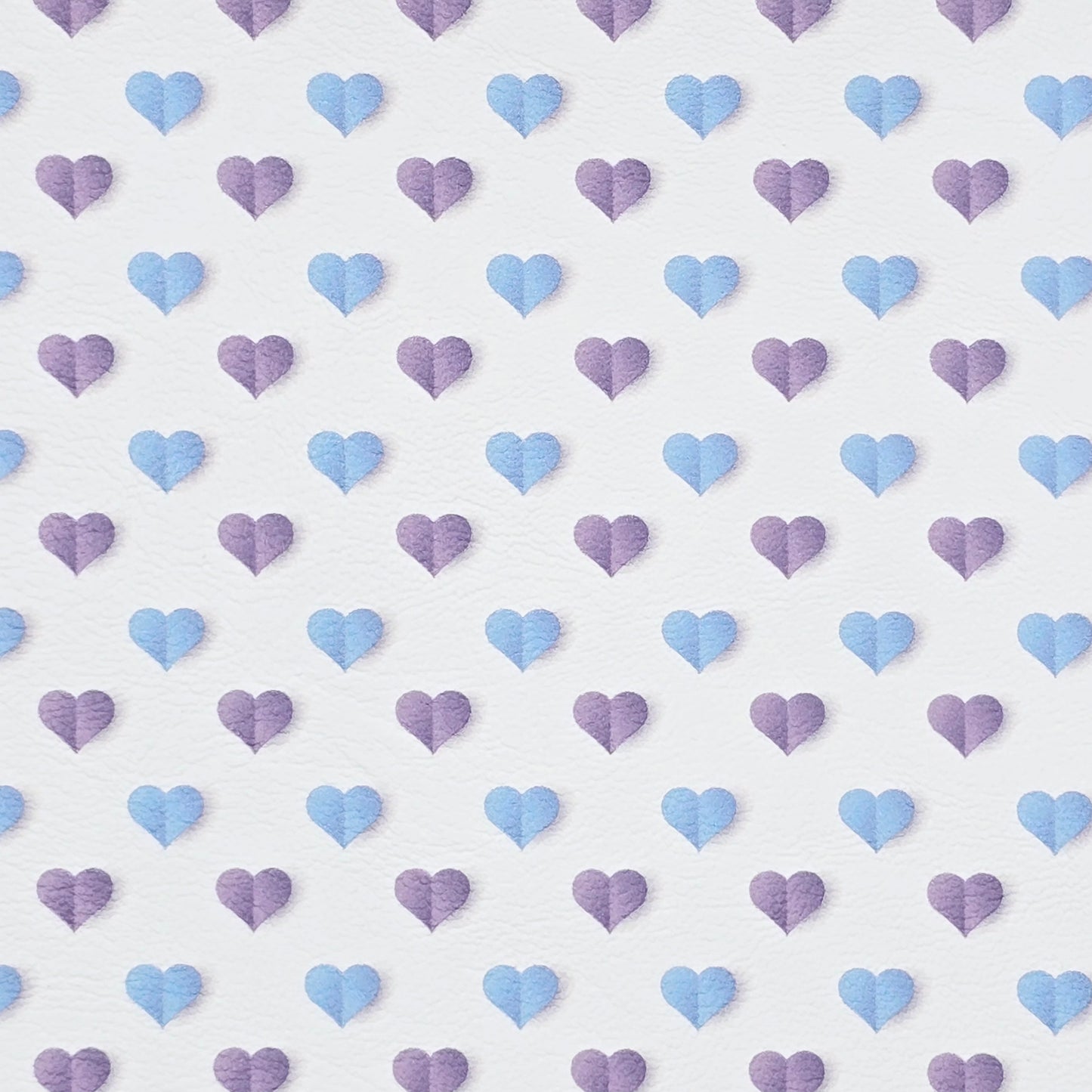 Blue and Lilac Paper Hearts Artisan Leatherette