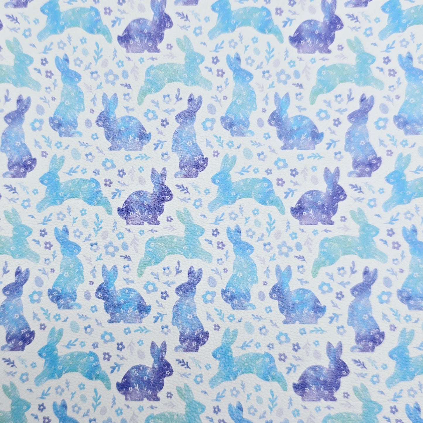 Watercolour Blue Bunnies Artisan Leatherette