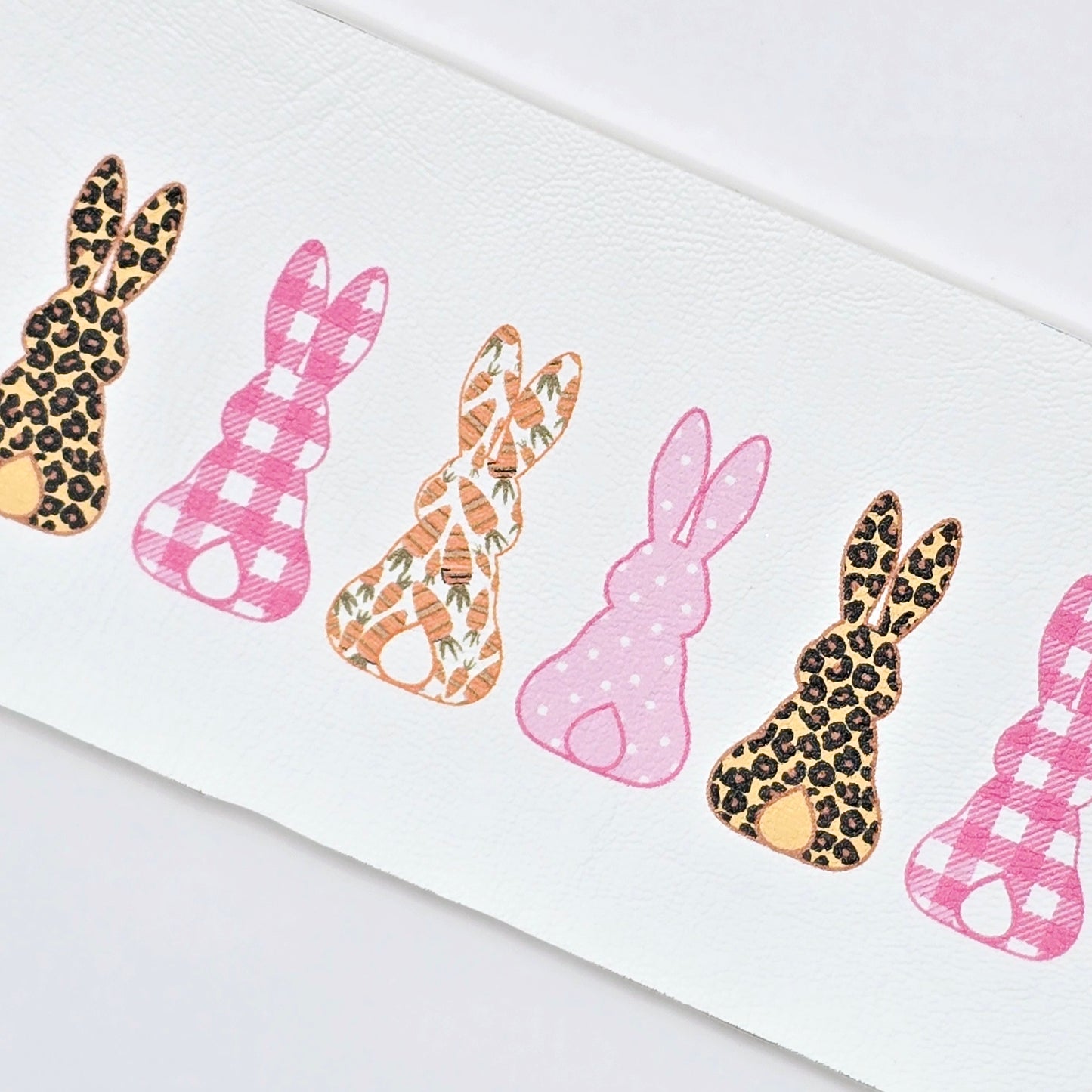 Printed Bunnies Leatherette Fabric Roll