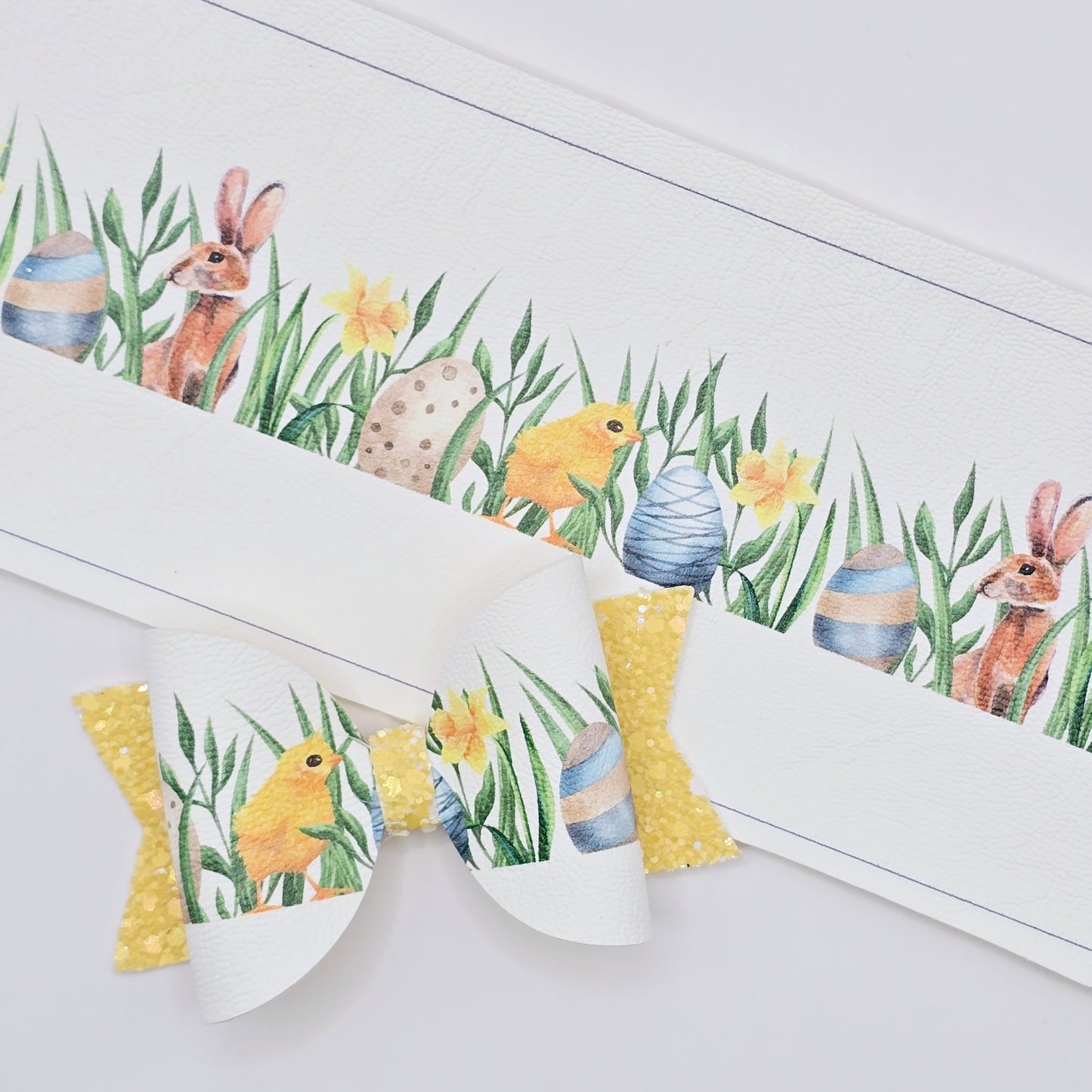 Daffodil Garden Leatherette Fabric Roll