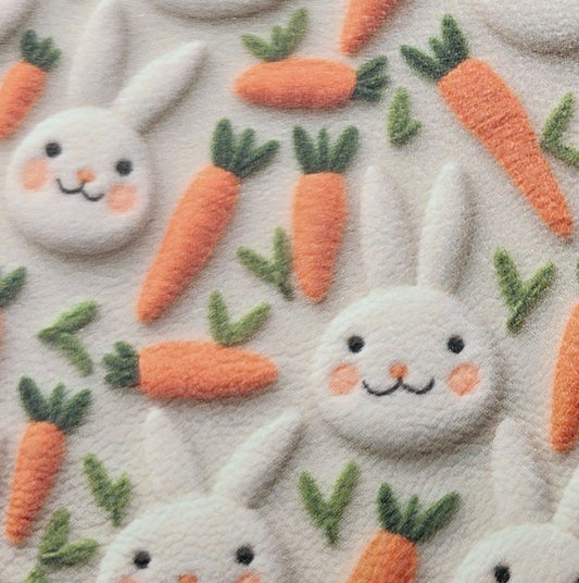 Felt Rabbits and Carrots Artisan Leatherette