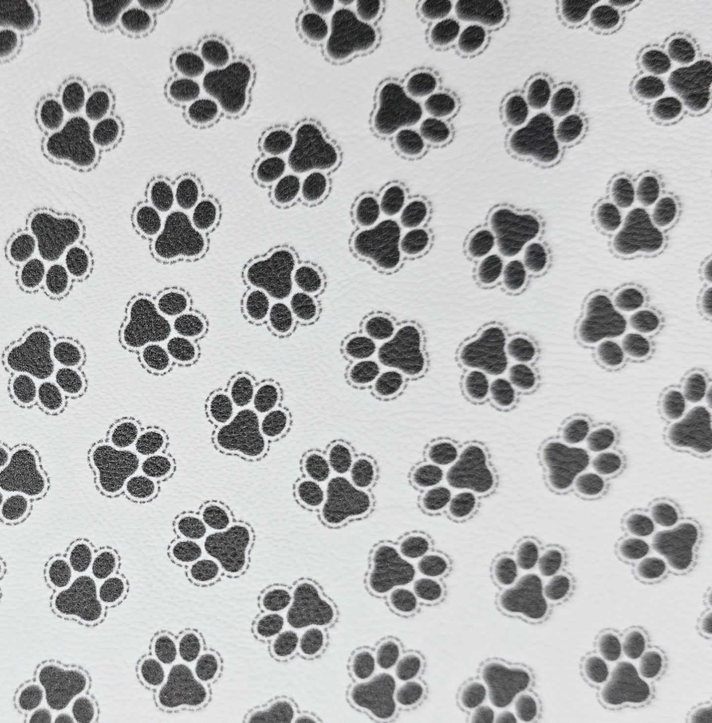 Monochrome Paw Prints Artisan Leatherette