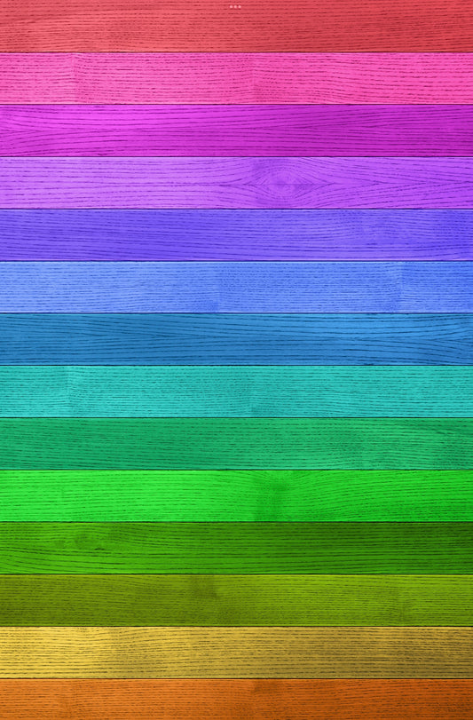 Rainbow Wood Effect Photography Backdrop