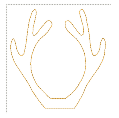 Reindeer and Antlers Bow Loops| 2 Designs | Digital Embroidery File