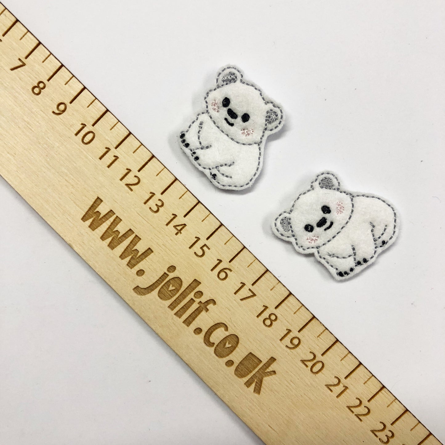 Polar Bear Feltie / Strip of 3