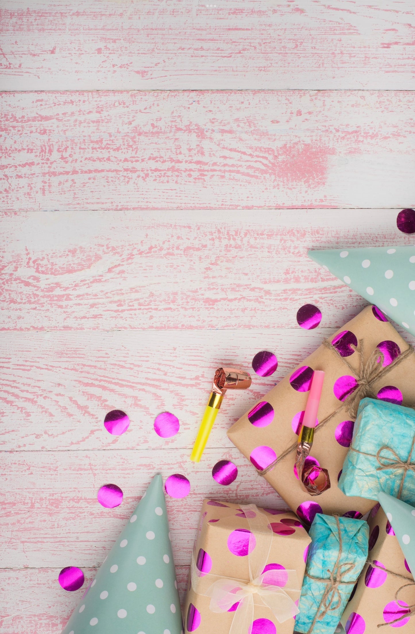 Birthday Party on Pink Photography Backdrop