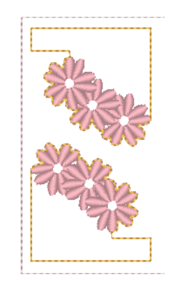 Daisy Bow Loop Tabs | Digital Embroidery File