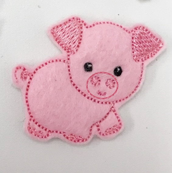 Farm Pig Feltie 3 sizes | Digital Embroidery File