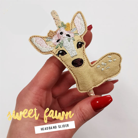 Sweet Fawn Embroidered Slider