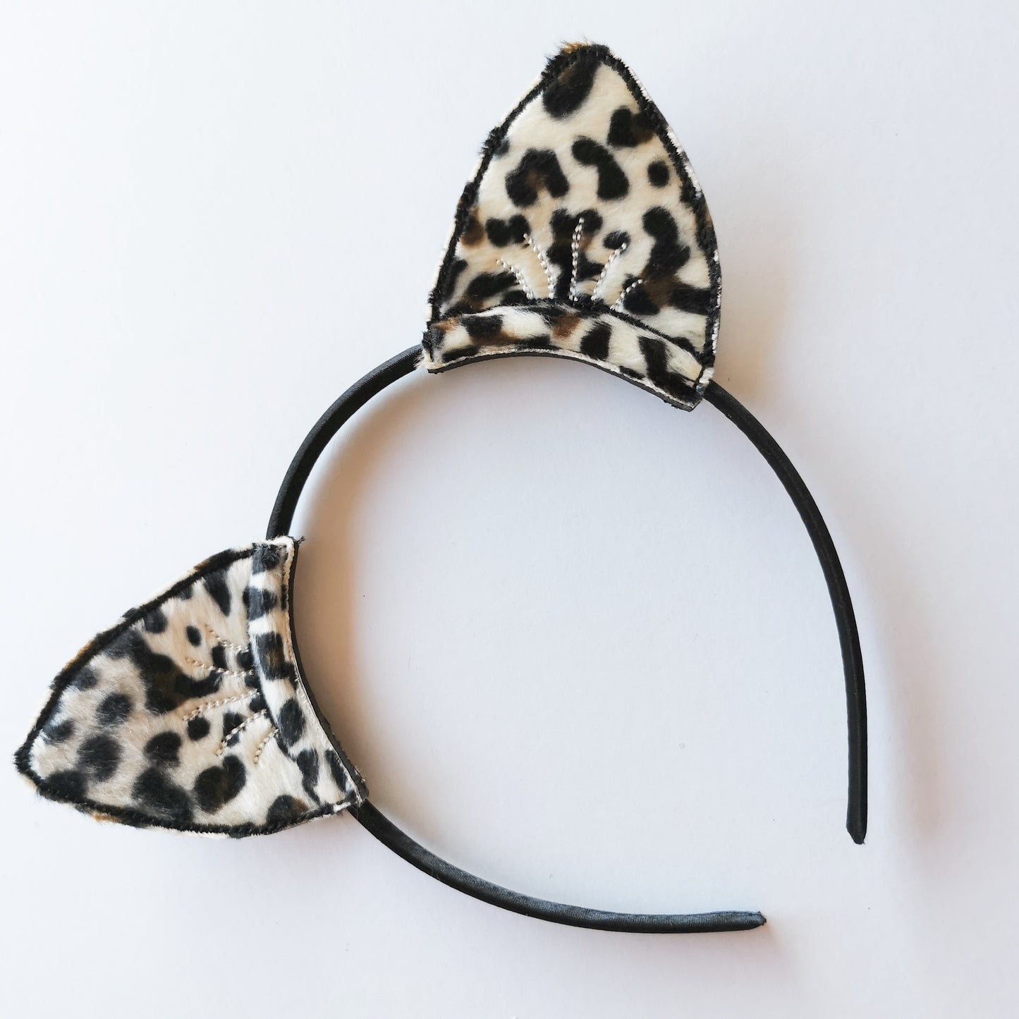 Leopard Ears Embroidered Sliders