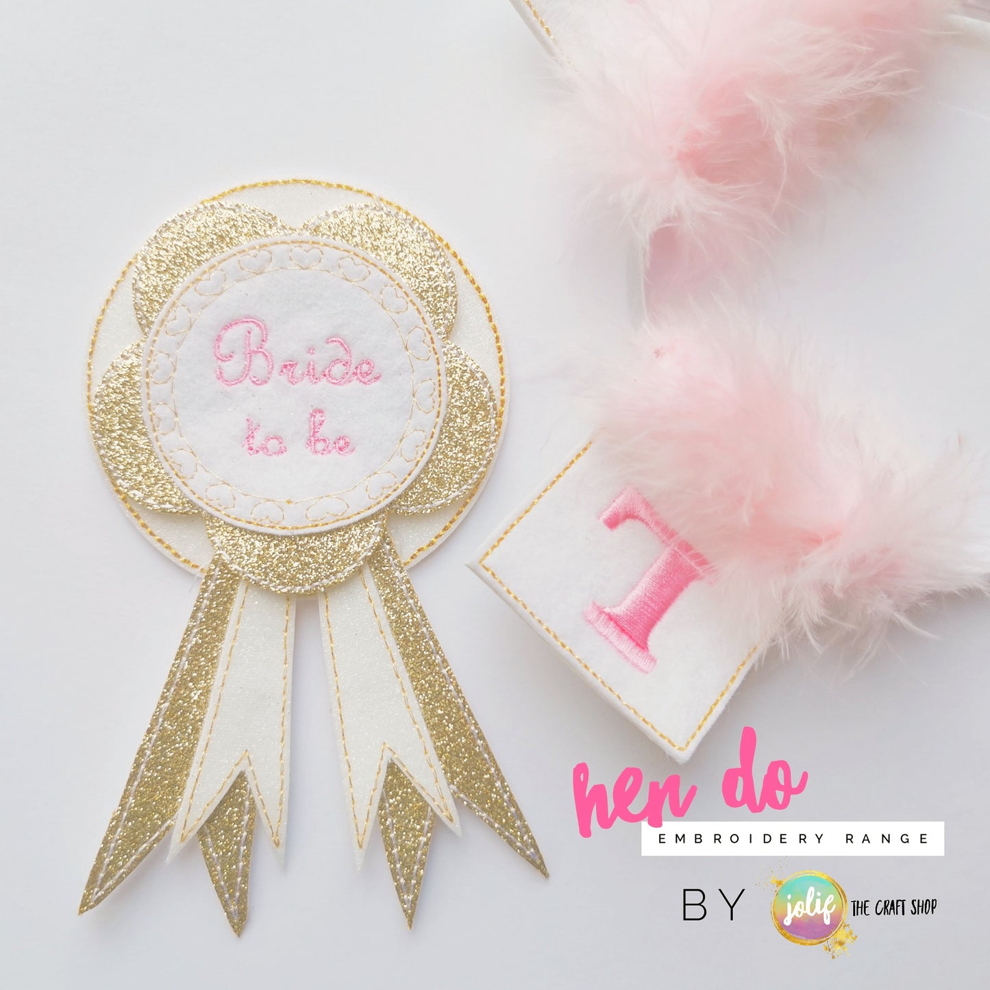 Bride to Be Embroidered Badge