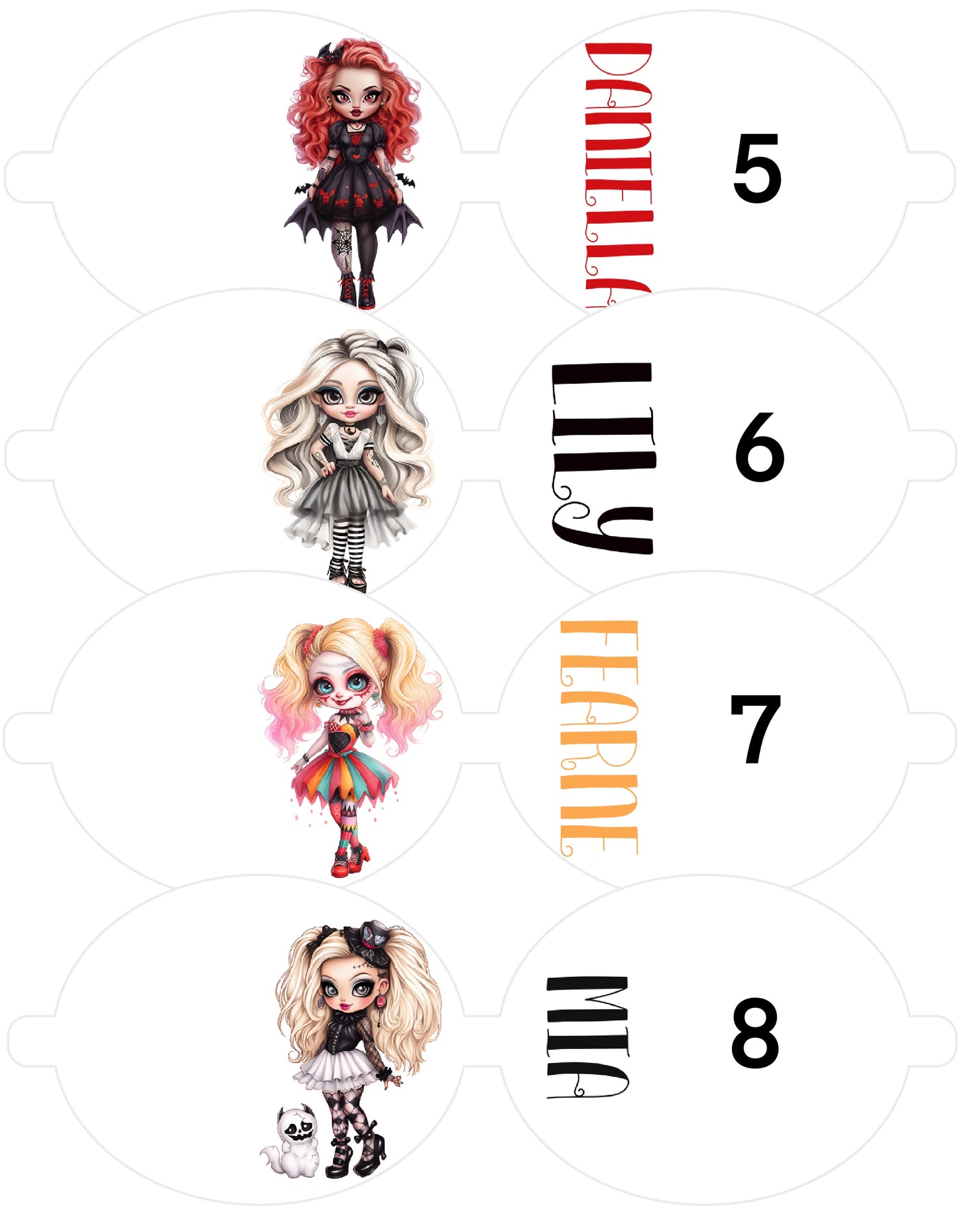 Halloween Dress-up Girls | Printed Leatherette Bow Loops