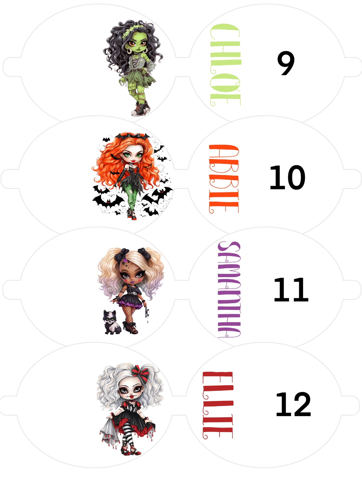 Halloween Dress-up Girls | Printed Leatherette Bow Loops