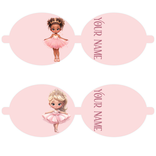 Personalised Ballet Dancer | Printed Leatherette Bow Loops