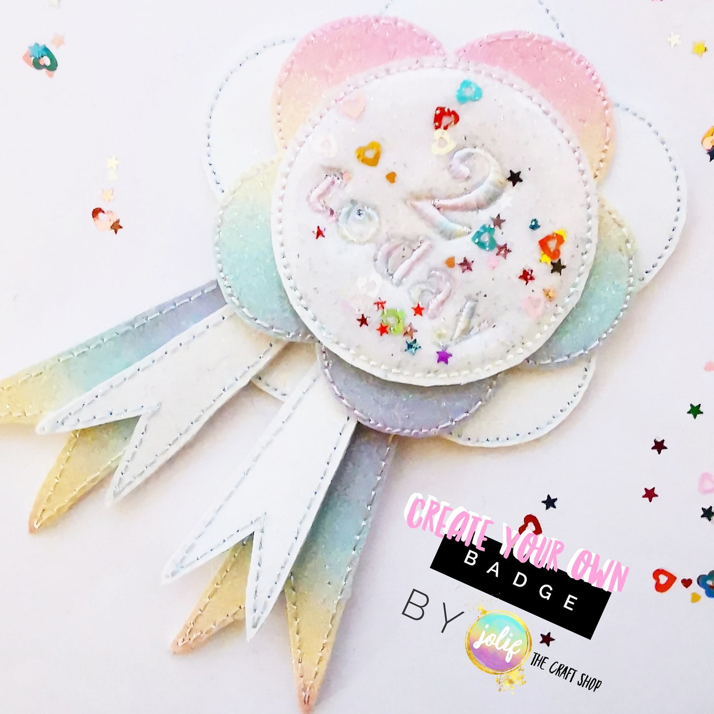Pastel Rainbow Birthday Badge Kit