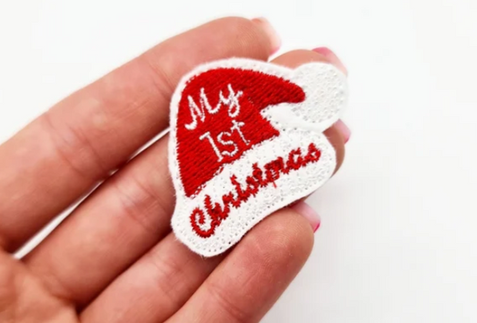 My 1st Christmas Santa Hat  feltie  | Digital Embroidery File