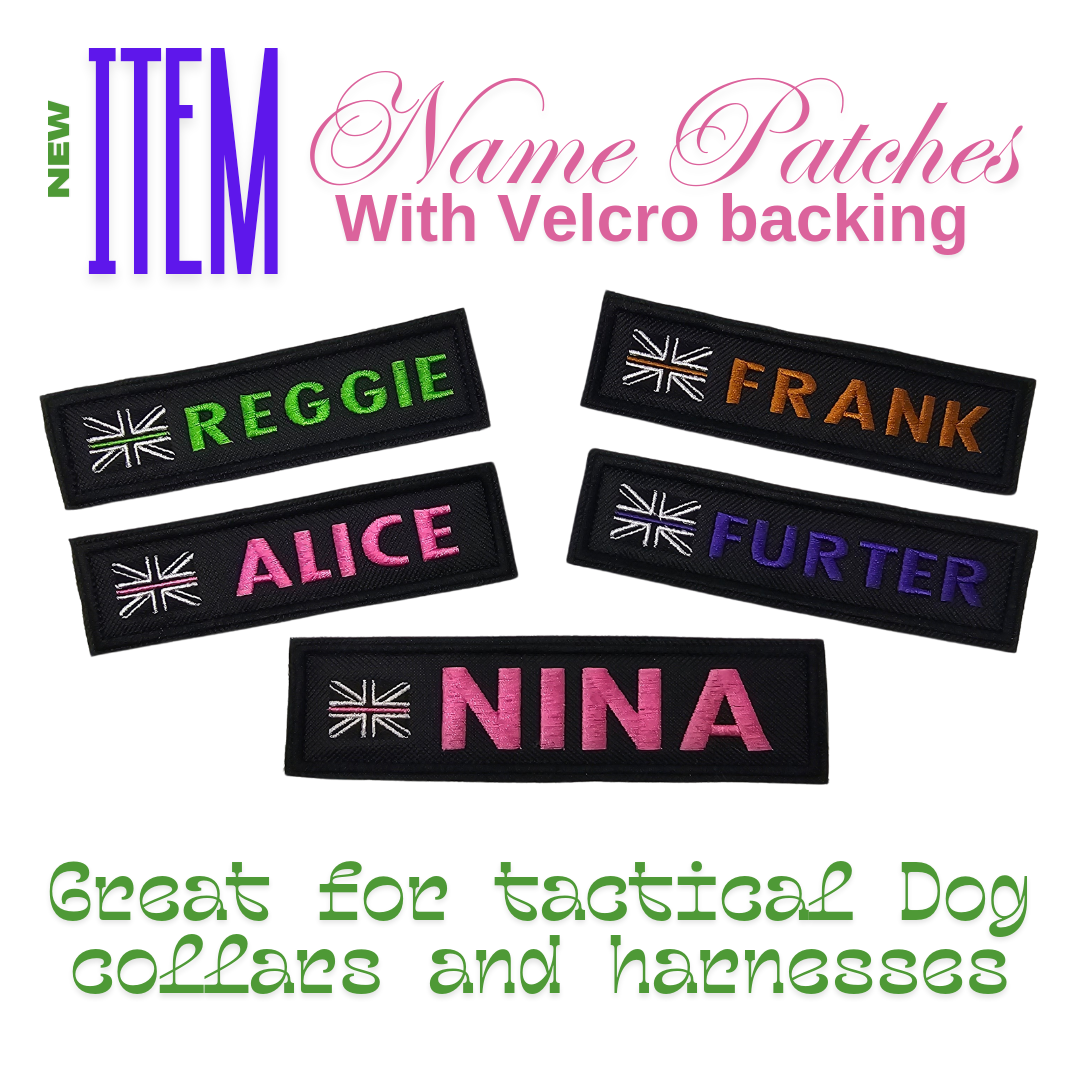 Dog Collar Name Patches