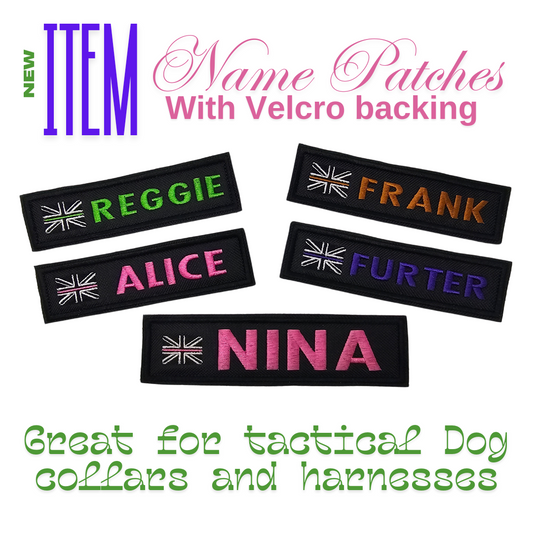 Dog Collar Name Patches