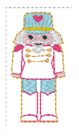 Nutcracker felties in 3 styles and 2 sizes  | Digital Embroidery File