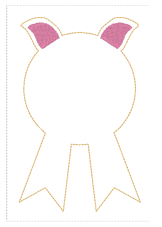 Pig Birthday Badge  | Digital Embroidery File