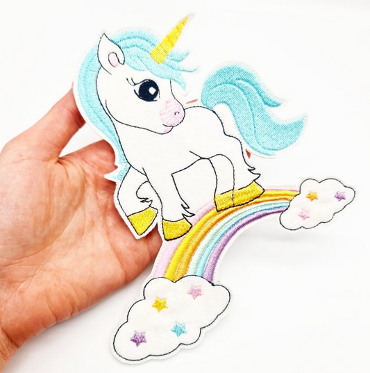 Rainbow Unicorn Bow Holder | Digital Embroidery File