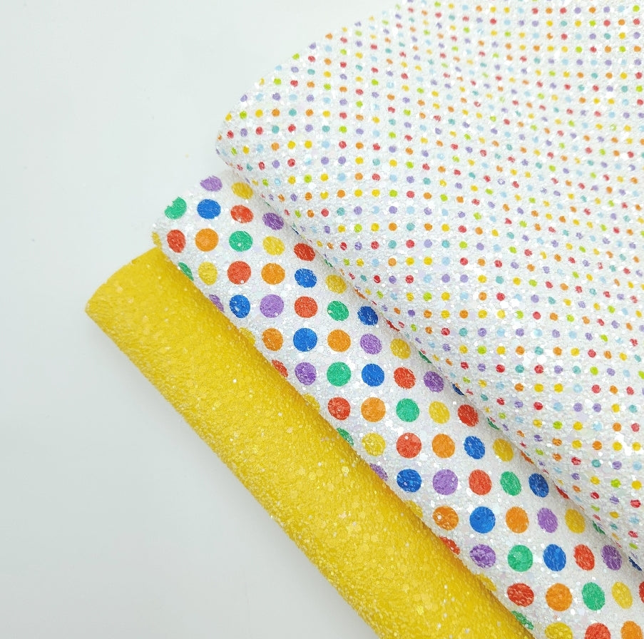 Tiny Rainbow Polka Chunky Glitter