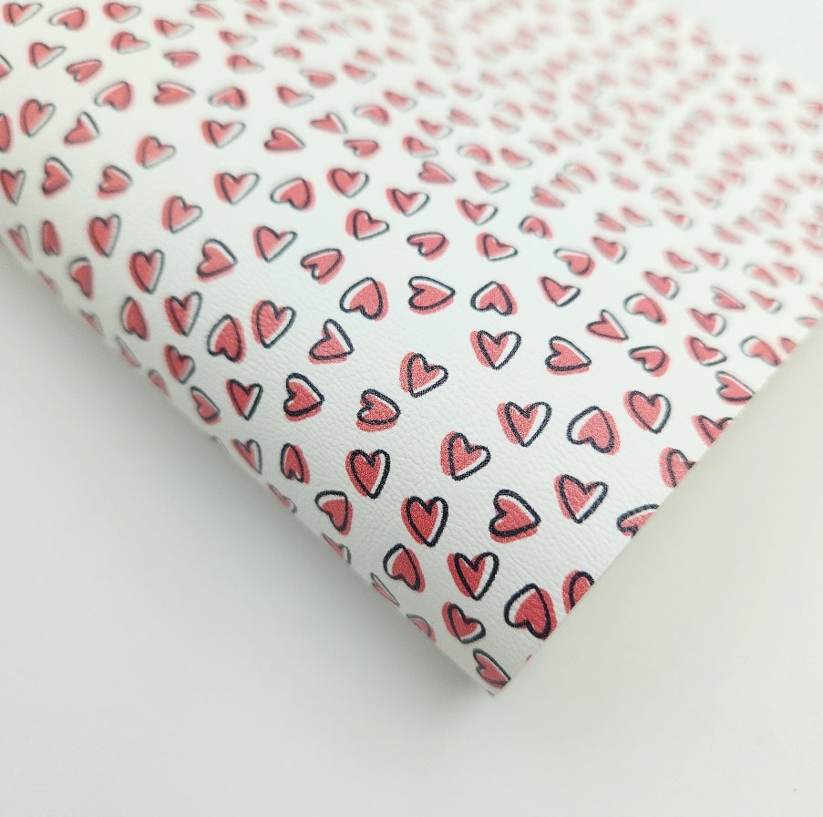 Heart Doodle Artisan Leatherette