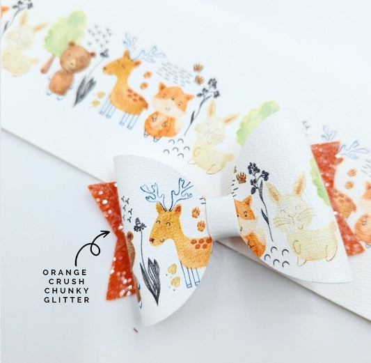 Winter Animals Leatherette Fabric Roll