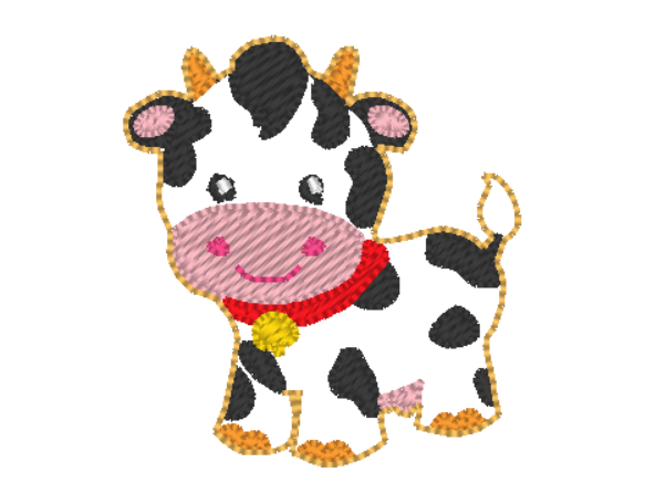 Farm Cow in 3 sizes | Digital Embroidery File